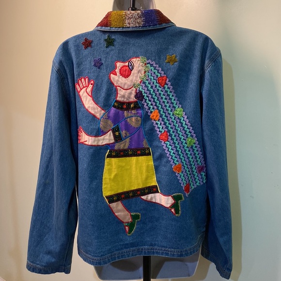 Vintage Chico’s Design Denim Jacket Size 1 - Picture 2 of 5